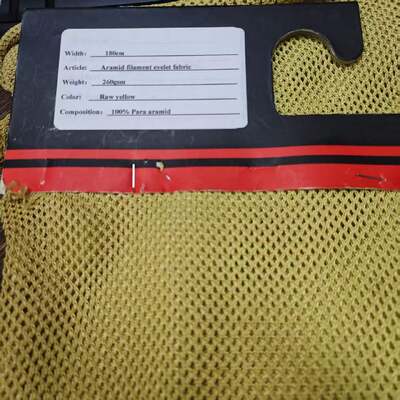 260gsm कट प्रतिरोधी पैरा अरामिड फैब्रिक और 180 सेमी चौड़ाई अरामिड मेश फैब्रिक सुरक्षात्मक कपड़ों के लिए