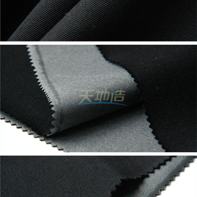 काले 280gsm मेटा Aramid फाइबर कपड़ा 93/5/2 पु कोटिंग के साथ