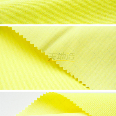 280gsm Modacrylic कपड़ा Fluorescrnt पीला Ne24/2 En11612