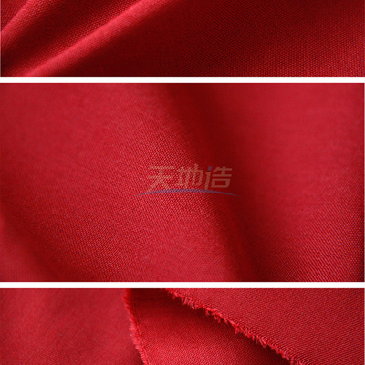 सुरक्षात्मक कपड़ों के लिए लाल Aramid Viscose कपड़ा 240gsm