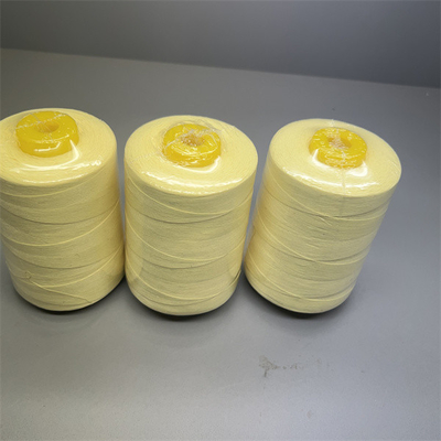 90TEX पैरा Aramid कच्चा पीला सिलाई धागा Ne20/3 सिलाई के लिए