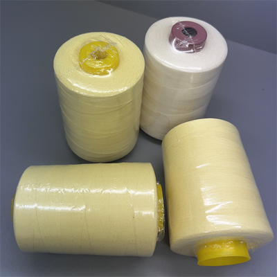 उच्च शक्ति के साथ 60TEX Ne30/3 पैरा Aramid सिलाई धागा कच्चा पीला